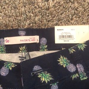 🍍 SO brand (kohl’s) low rise favorite midi shorts 3 🍍